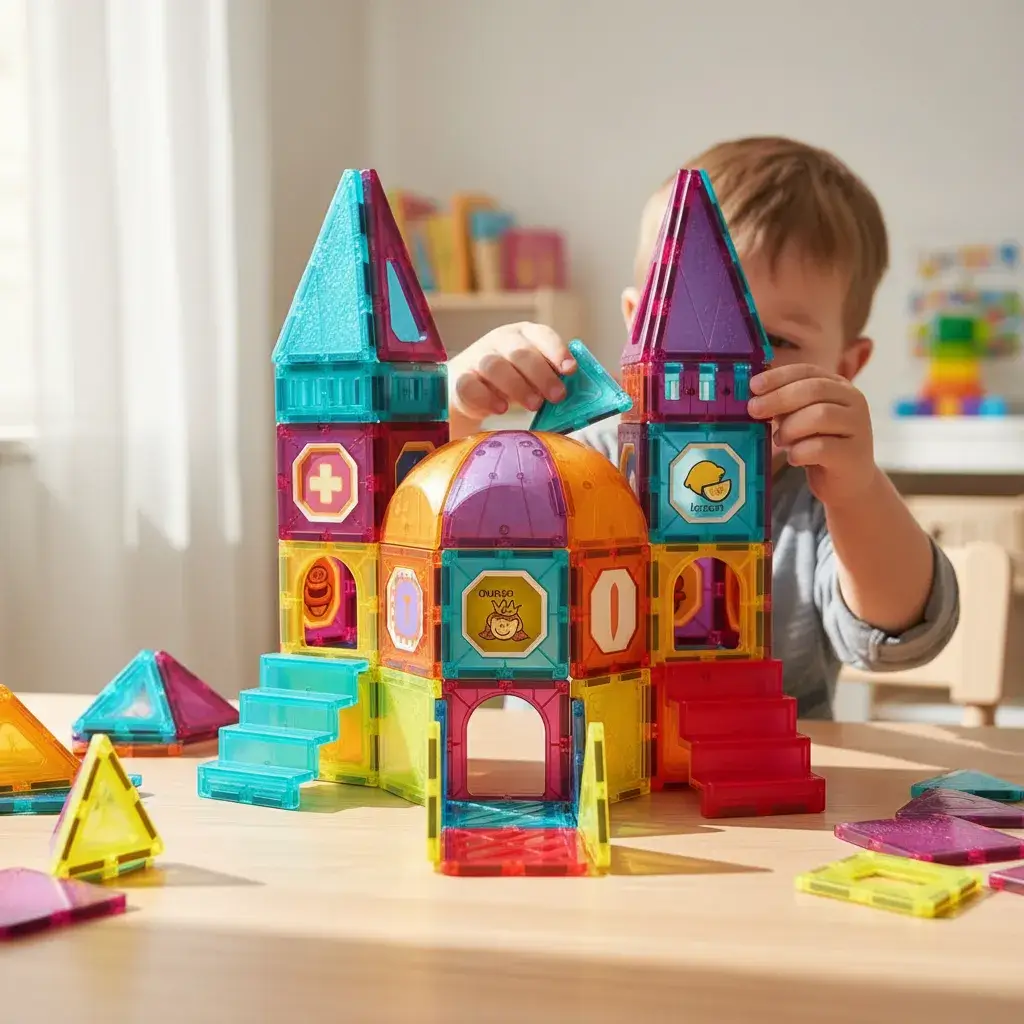 D_NQ_NP_2X_678896-MLC96320974351_102025-F-bloques-magneticos-94-piezas-castillo-auto-juguete-ninos (1)