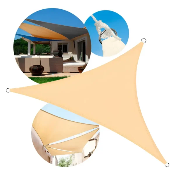 Toldo de Lona Vela Sombra Triangular 3x3x3 Mts